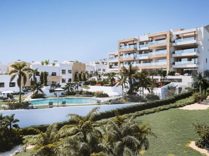 Exclusive private urbanisation, with a privileged location in Benalmádena. Due to its elevated location on the slope of the land, each and every one of the 2 and 3 bedroom properties, and 2 townhouses, enjoy incredible views of the sea and the coast. Unde