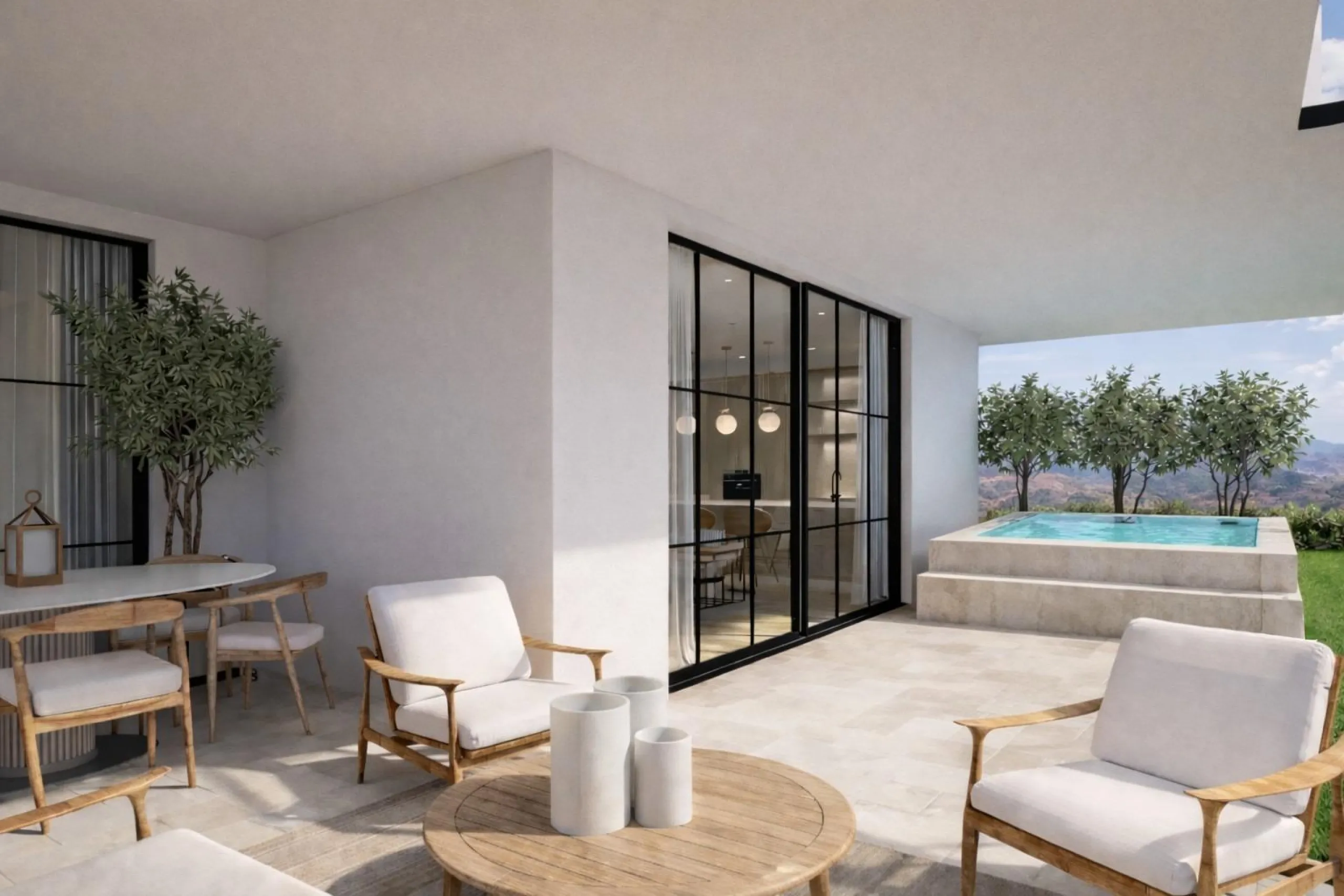 Luxury Branded Residences in Guaro Near Marbella-Costa del Sol& & Boutique Development Blending Andalusian Charm and Contemporary Elegance& & Discover an exclusive new residential resort located on the edge of the picturesque village of Guaro,