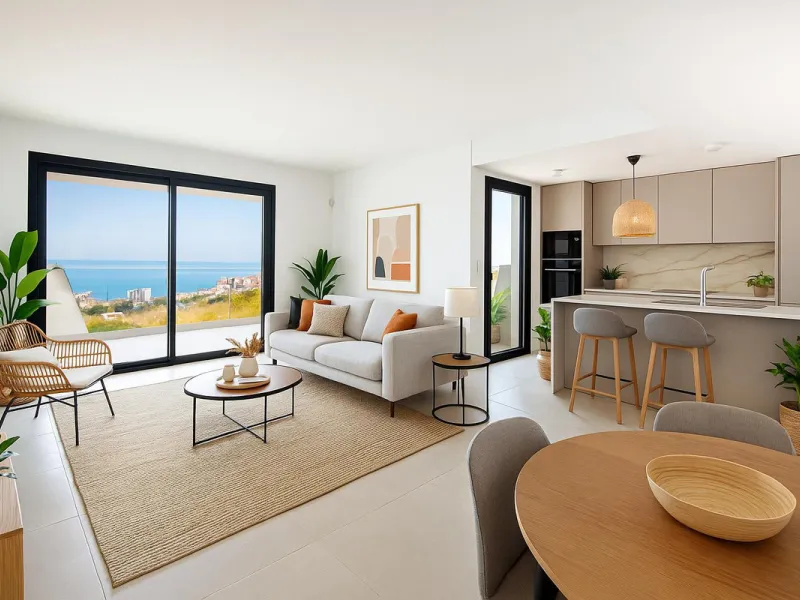Brand-new and ready to move in! This elegant three-bedroom, two-bathroom apartment islocated on a high floor and stands out for its natural light, thanks to its corner position andexcellent southwest orientation. From the spacious 25 m² covered terrace, y