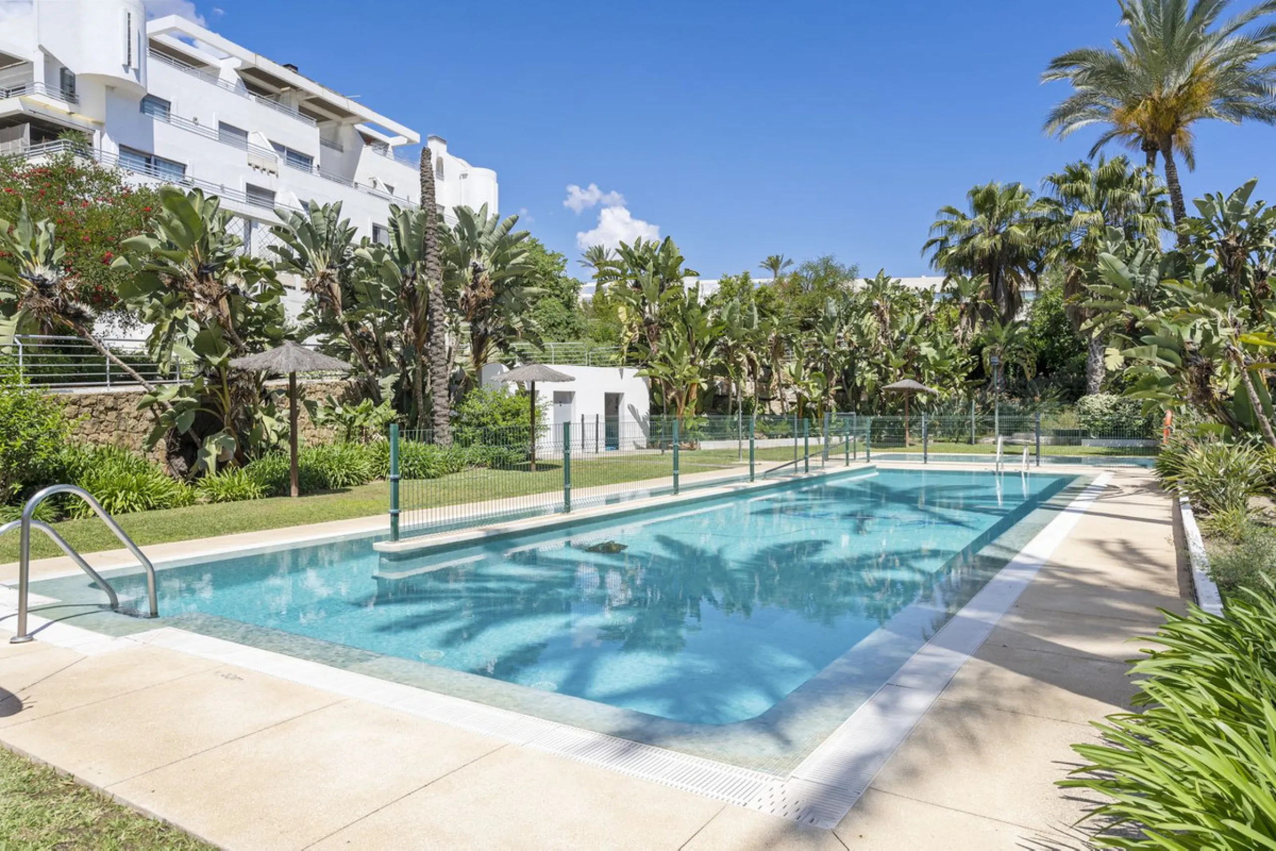 Looking for a spacious apartment with a west-facing terrace in a well maintained community with multiple swimming pools? We are delighted to present this immaculate first-floor, two-bedroom apartment, where both bedrooms benefit from en-suite bathrooms, o