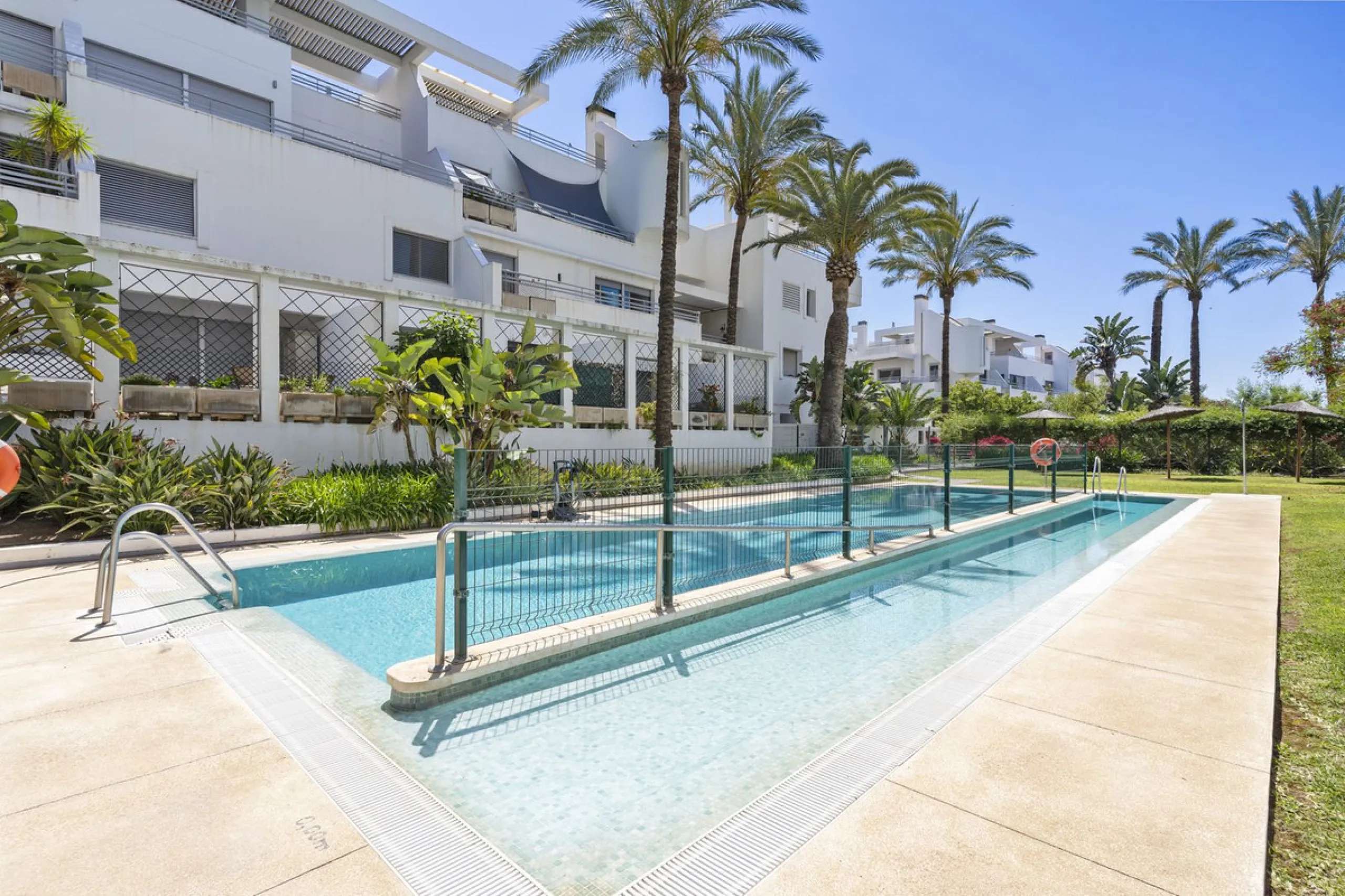 Looking for a spacious apartment with a west-facing terrace in a well maintained community with multiple swimming pools? We are delighted to present this immaculate first-floor, two-bedroom apartment, where both bedrooms benefit from en-suite bathrooms, o
