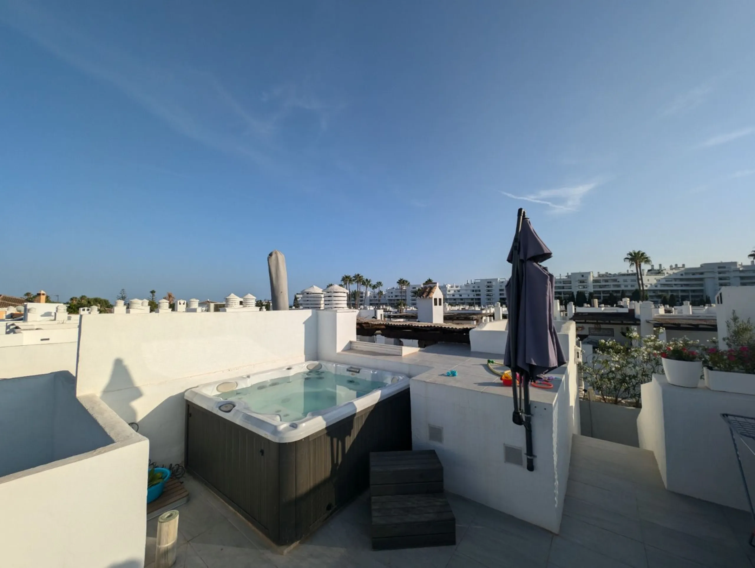 Discover this exclusive townhouse just steps from the beach, located in one of the most sought-after areas of Marbella, on the beachfront of Guadalmina Baja/San Pedro de Alcántara.