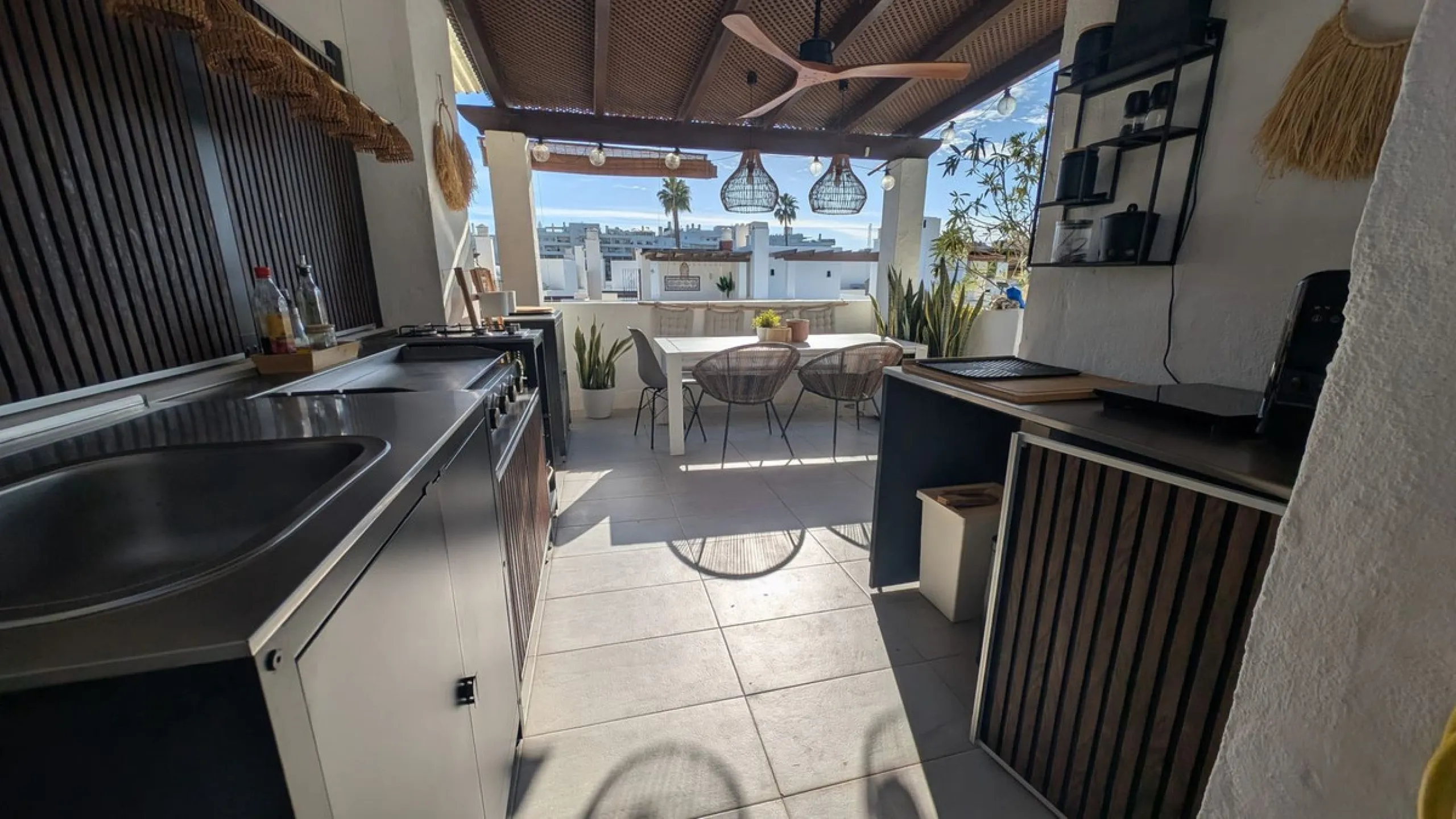 Discover this exclusive townhouse just steps from the beach, located in one of the most sought-after areas of Marbella, on the beachfront of Guadalmina Baja/San Pedro de Alcántara.