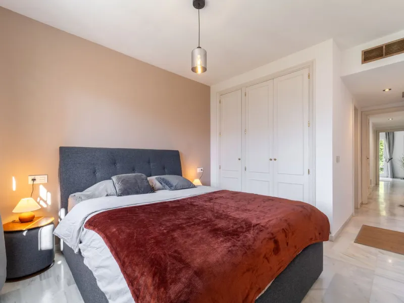 Located in the prestigious area of Nagüeles, Marbella, this elegant 3-bedroom, 3-bathroom duplex apartment occupies the first and second (top) floors of the sought-after Urb. Pueblo Bermejo, offering privacy, comfort, and an exceptional residential settin