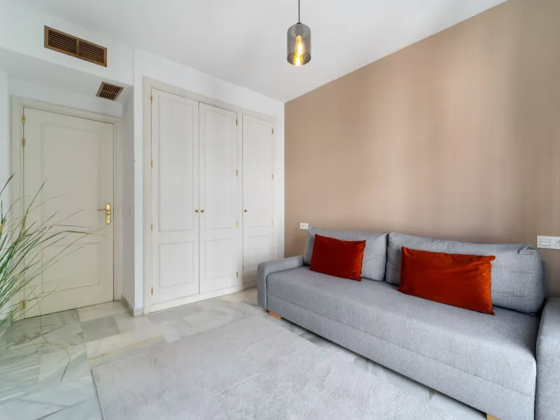 Located in the prestigious area of Nagüeles, Marbella, this elegant 3-bedroom, 3-bathroom duplex apartment occupies the first and second (top) floors of the sought-after Urb. Pueblo Bermejo, offering privacy, comfort, and an exceptional residential settin