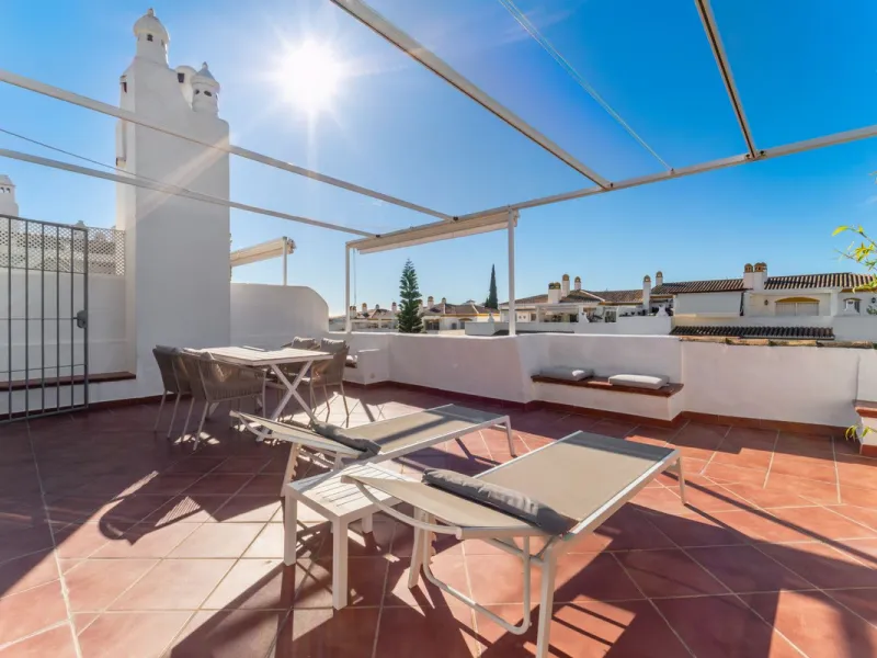 Located in the prestigious area of Nagüeles, Marbella, this elegant 3-bedroom, 3-bathroom duplex apartment occupies the first and second (top) floors of the sought-after Urb. Pueblo Bermejo, offering privacy, comfort, and an exceptional residential settin