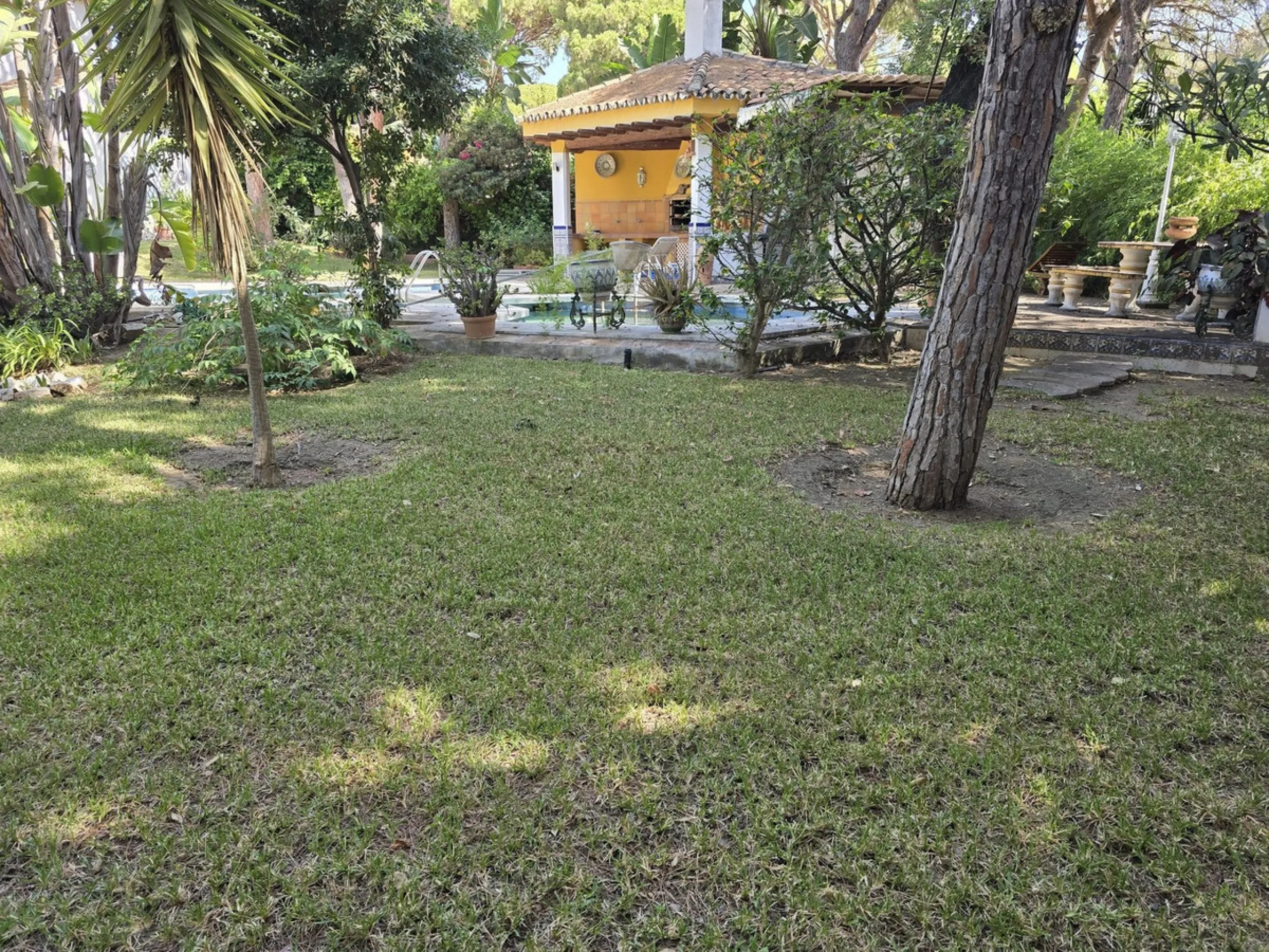 Charming south-facing villa located 400m from amenities and the beach in a prestigious area. The property boasts a large garden, swimming pool, and barbecue area, ideal for gatherings with family or friends. Its bright and spacious interior features a ful