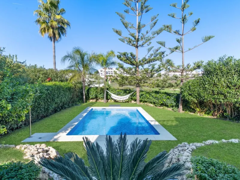 Superb opportunity to acquire this stunning Andalusian-style 4-bedroom detached villa, with private pool on the ever-sought-after New Golden Mile in Estepona. This property offers luxury living and convenience in a serene residential area, right on the do