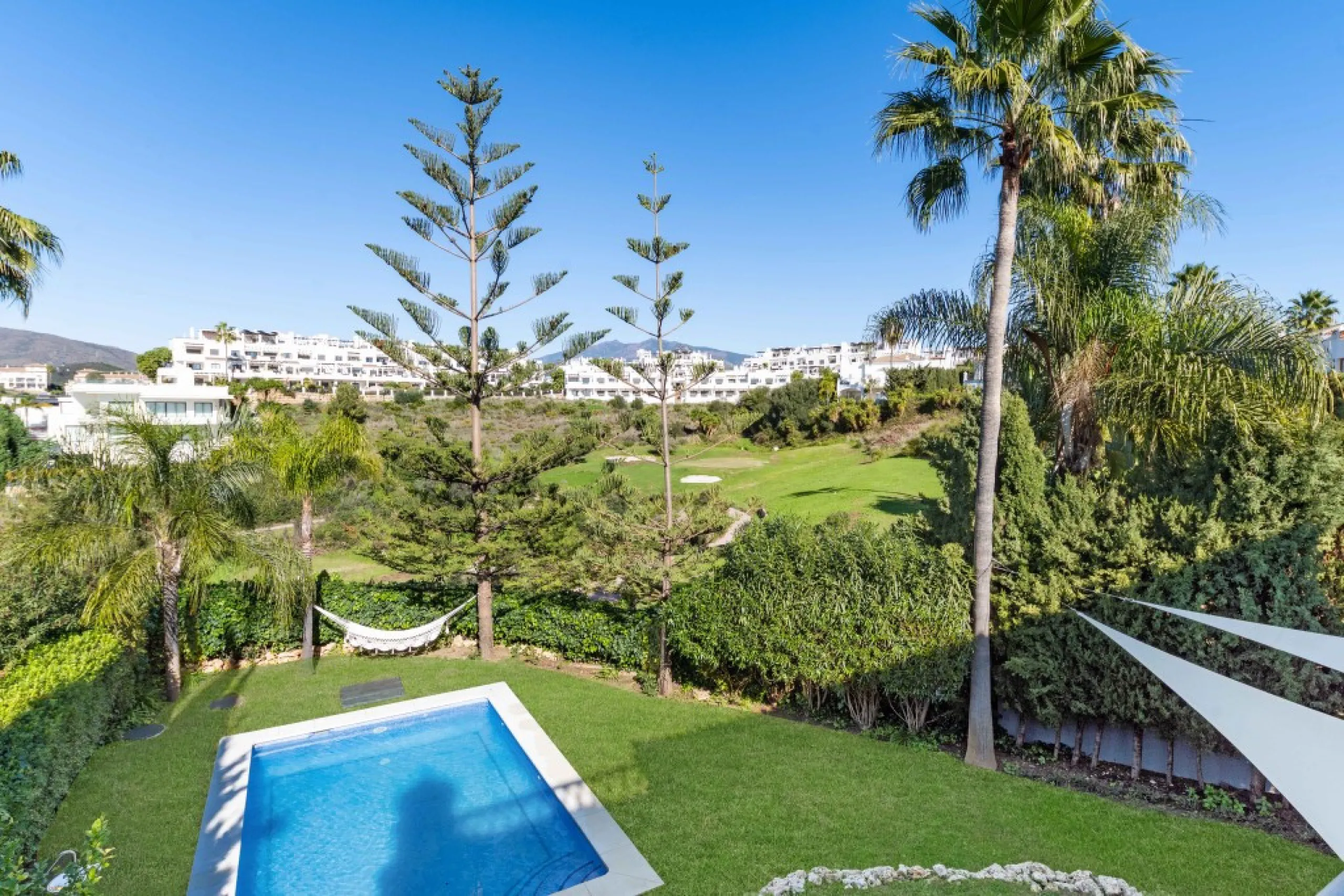 Superb opportunity to acquire this stunning Andalusian-style 4-bedroom detached villa, with private pool on the ever-sought-after New Golden Mile in Estepona. This property offers luxury living and convenience in a serene residential area, right on the do