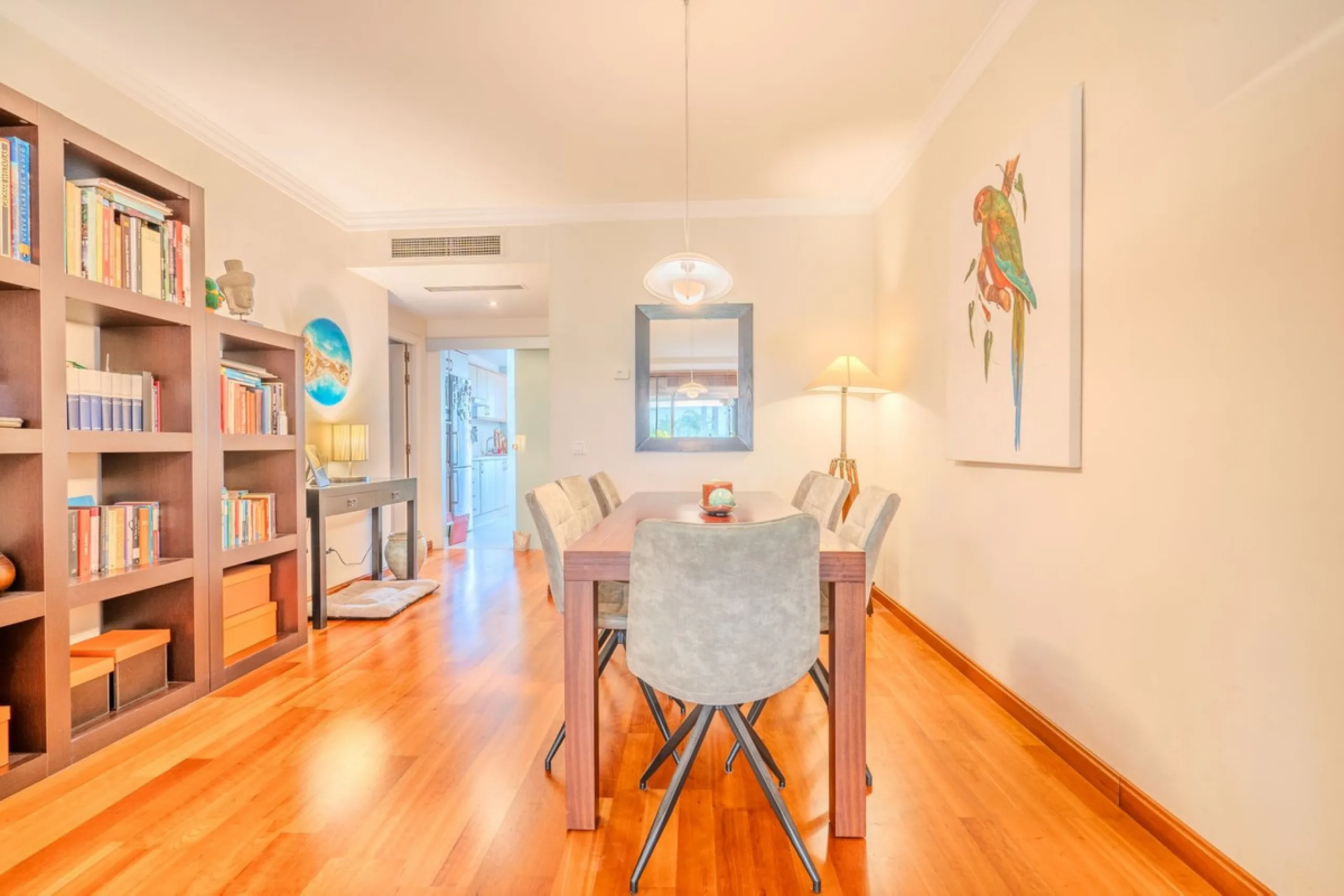 This elegant apartment is located in an exclusive gated residential complex surrounded by nature, offering complete tranquility and privacy. The complex has few properties and is monitored by security cameras at all times.