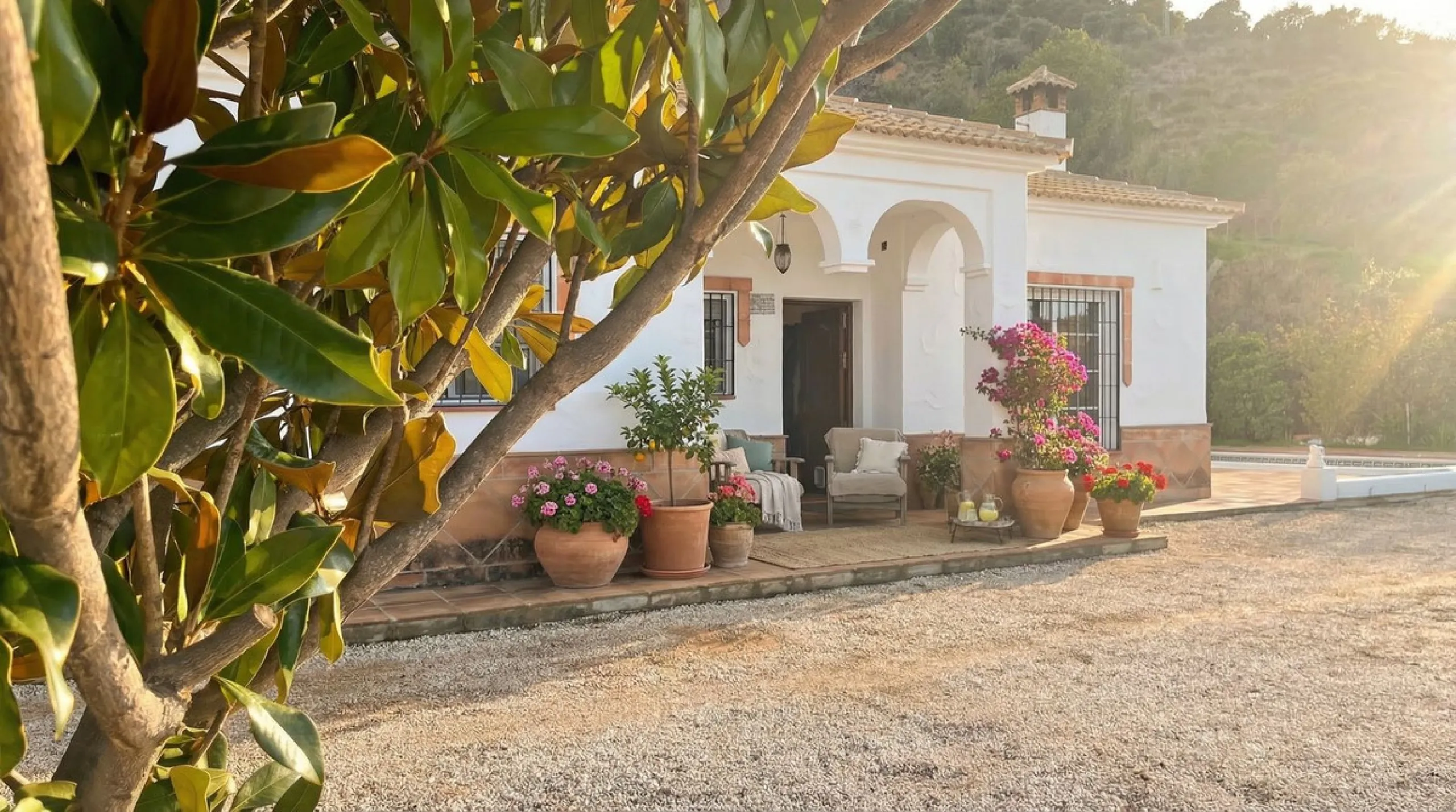This charming single-storey detached villa with private pool, outdoor kitchen and panoramic views towards La Maroma is priced at €399,000 and is located near Colmenar in the Axarquía region. The property is set in a peaceful, green environment with good a
