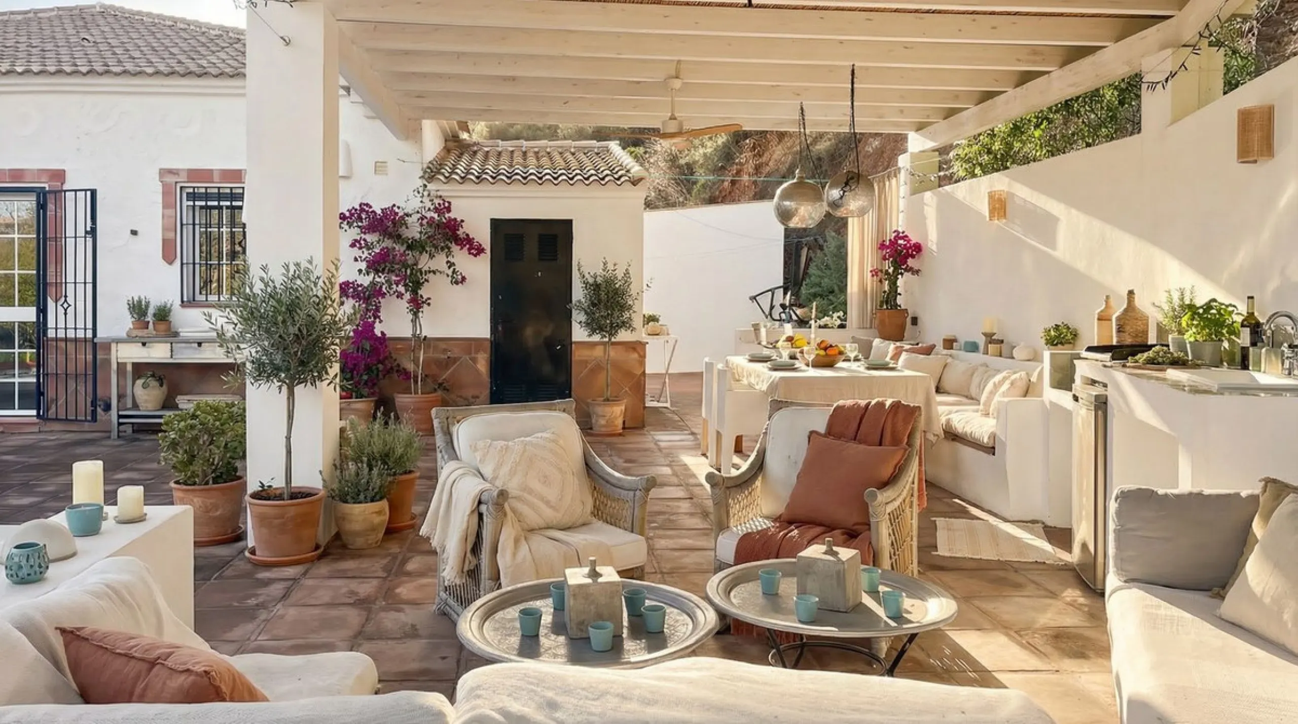 This charming single-storey detached villa with private pool, outdoor kitchen and panoramic views towards La Maroma is priced at €399,000 and is located near Colmenar in the Axarquía region. The property is set in a peaceful, green environment with good a