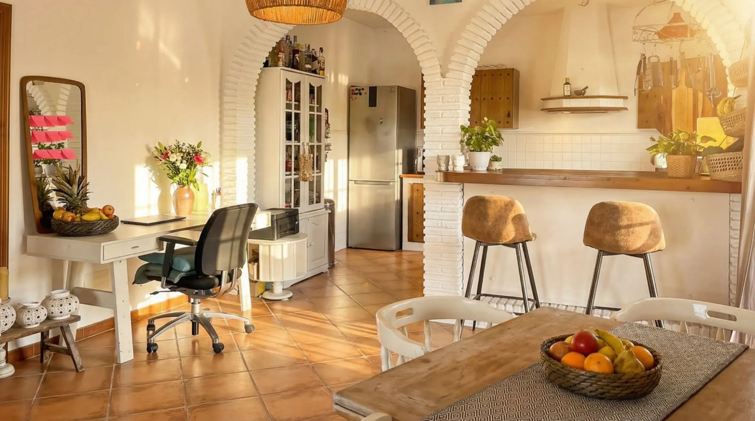 This charming single-storey detached villa with private pool, outdoor kitchen and panoramic views towards La Maroma is priced at €399,000 and is located near Colmenar in the Axarquía region. The property is set in a peaceful, green environment with good a