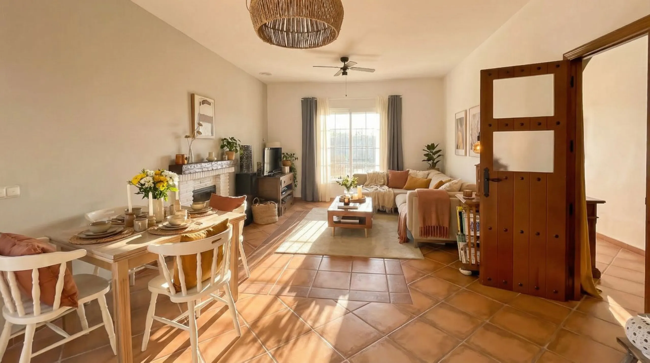 This charming single-storey detached villa with private pool, outdoor kitchen and panoramic views towards La Maroma is priced at €399,000 and is located near Colmenar in the Axarquía region. The property is set in a peaceful, green environment with good a