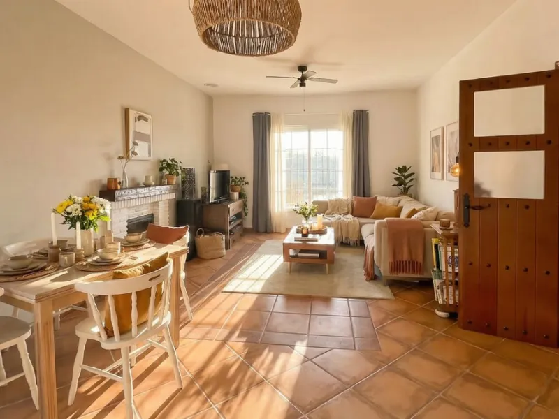 This charming single-storey detached villa with private pool, outdoor kitchen and panoramic views towards La Maroma is priced at €399,000 and is located near Colmenar in the Axarquía region. The property is set in a peaceful, green environment with good a