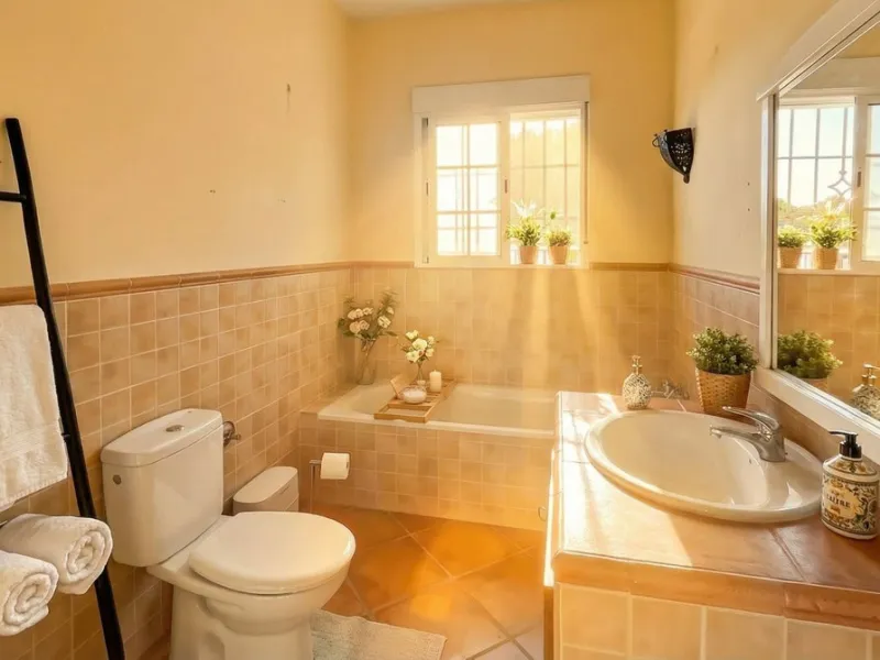 This charming single-storey detached villa with private pool, outdoor kitchen and panoramic views towards La Maroma is priced at €399,000 and is located near Colmenar in the Axarquía region. The property is set in a peaceful, green environment with good a