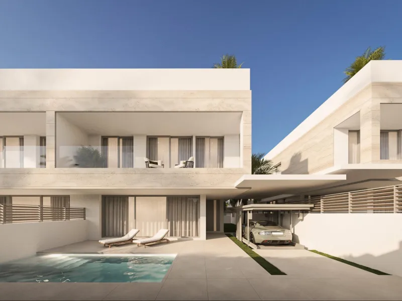 Luxury New Build Semidetached Villas, Apartments and Townhouses in San Pedro de Alcantara Marbella& & Exclusive Residential Development Near the Beach& & Discover this exceptional new development offering a unique collection of villas, townhou