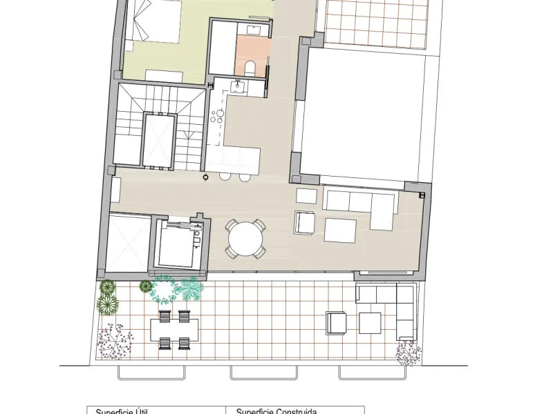This stunning penthouse is located in a charming four-storey building constructed in 2021, right in the heart of Malaga's Historic Centre. With 122 m² of built area and two terraces totaling 52 m², the property boasts a sleek contemporary design and high-