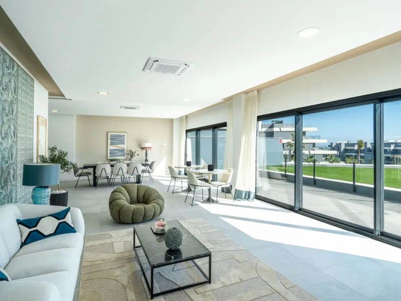 Bright and spacious 3-bedroom, 2-bathroom first-floor apartment located in the sought-after Oasis325 Phase 2 on the New Golden Mile. Featuring beautiful sea views, modern design, and high-quality finishes, this property is ideal for both living and invest