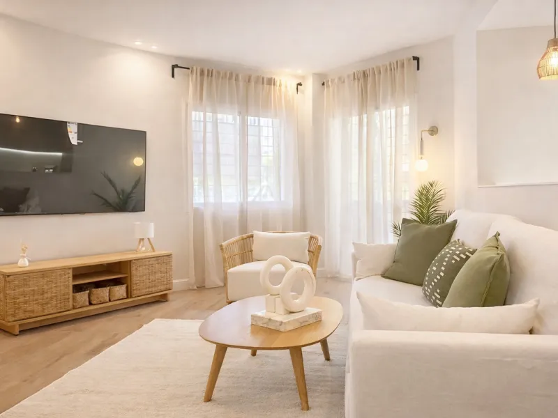 Spectacular 120 m² apartment, recently renovated with high-quality materials and finishes. The property is delivered fully furnished and ready to move in, decorated with exclusive furniture and equipped with top-of-the-line appliances, offering a modern, 