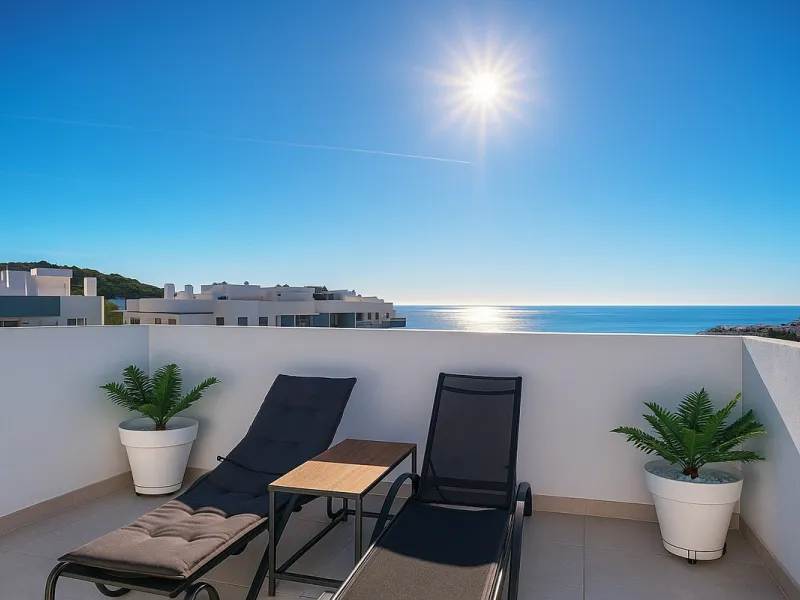 This duplex penthouse is located in the Serenity Views Urbanization, in West Estepona, and stands out for its impressive sea views and spaciousness. The property, situated in a gated community, offers the tranquility of living close to the sea and the con