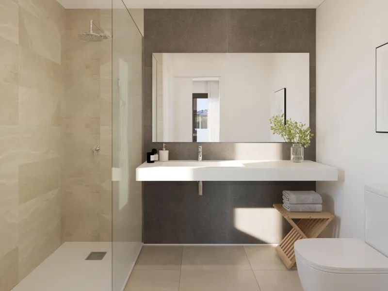 NEW BUILD SEMI-DETACHED VILLAS NEAR ESTEPONA& & New Build exclusive residential complex consisting of 50 contemporary style semi-detached villas comprising of a large living room, open plan fitted kitchen equipped with top brand appliances, 3 bedroo
