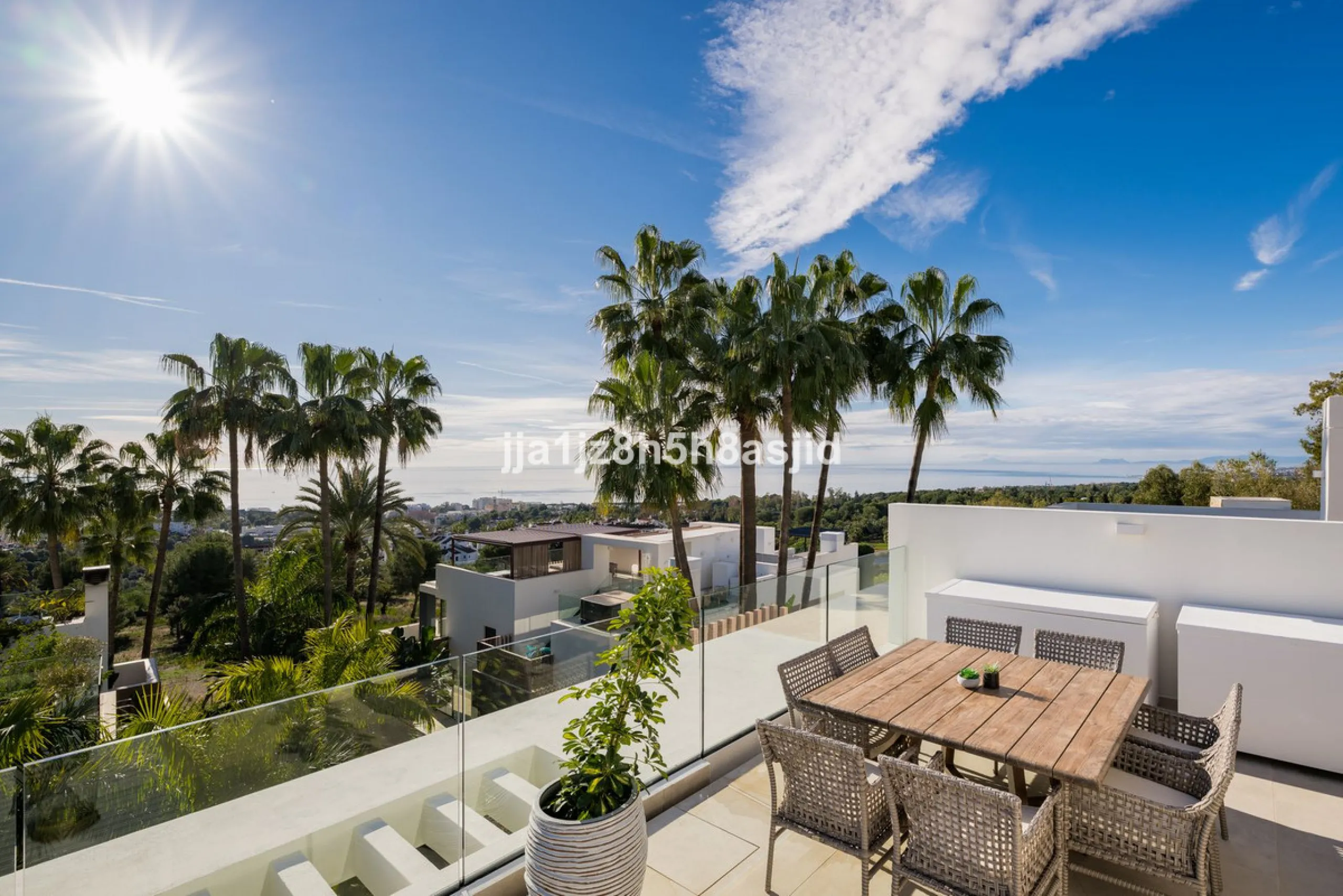 Set within the prestigious Le Blanc development in Sierra Blanca, one of Marbella's most sought-after residential enclaves, this exceptional semi-detached villa offers refined luxury living just six minutes from the beach and within walking distance of se