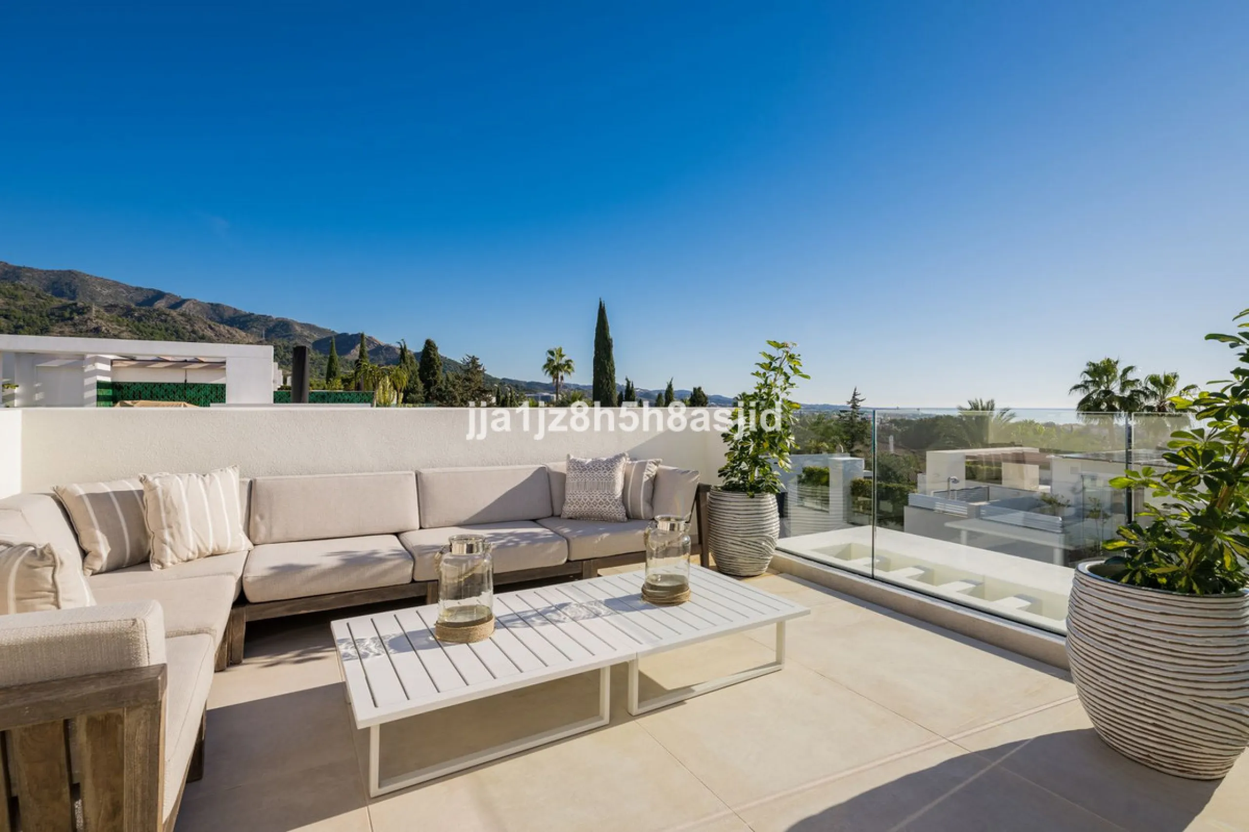 Set within the prestigious Le Blanc development in Sierra Blanca, one of Marbella's most sought-after residential enclaves, this exceptional semi-detached villa offers refined luxury living just six minutes from the beach and within walking distance of se
