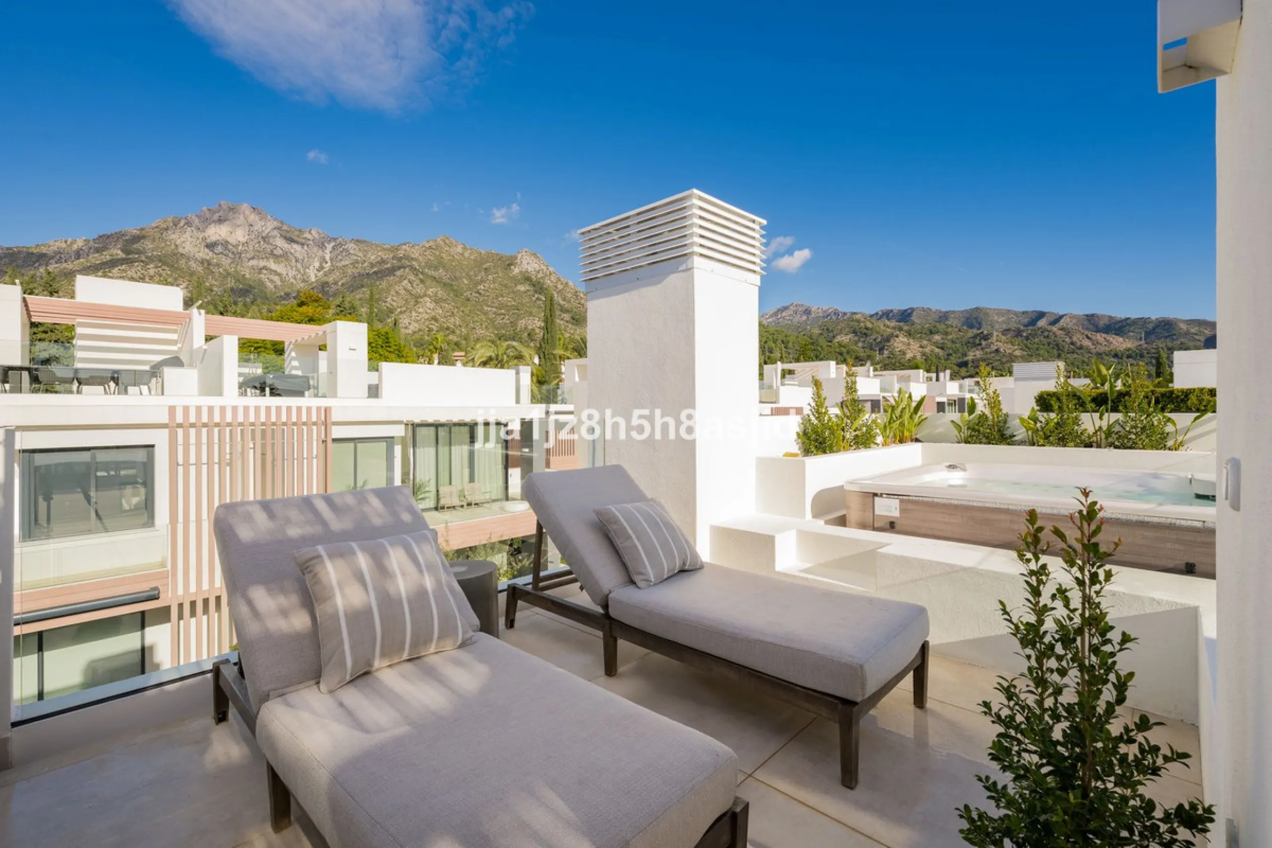 Set within the prestigious Le Blanc development in Sierra Blanca, one of Marbella's most sought-after residential enclaves, this exceptional semi-detached villa offers refined luxury living just six minutes from the beach and within walking distance of se