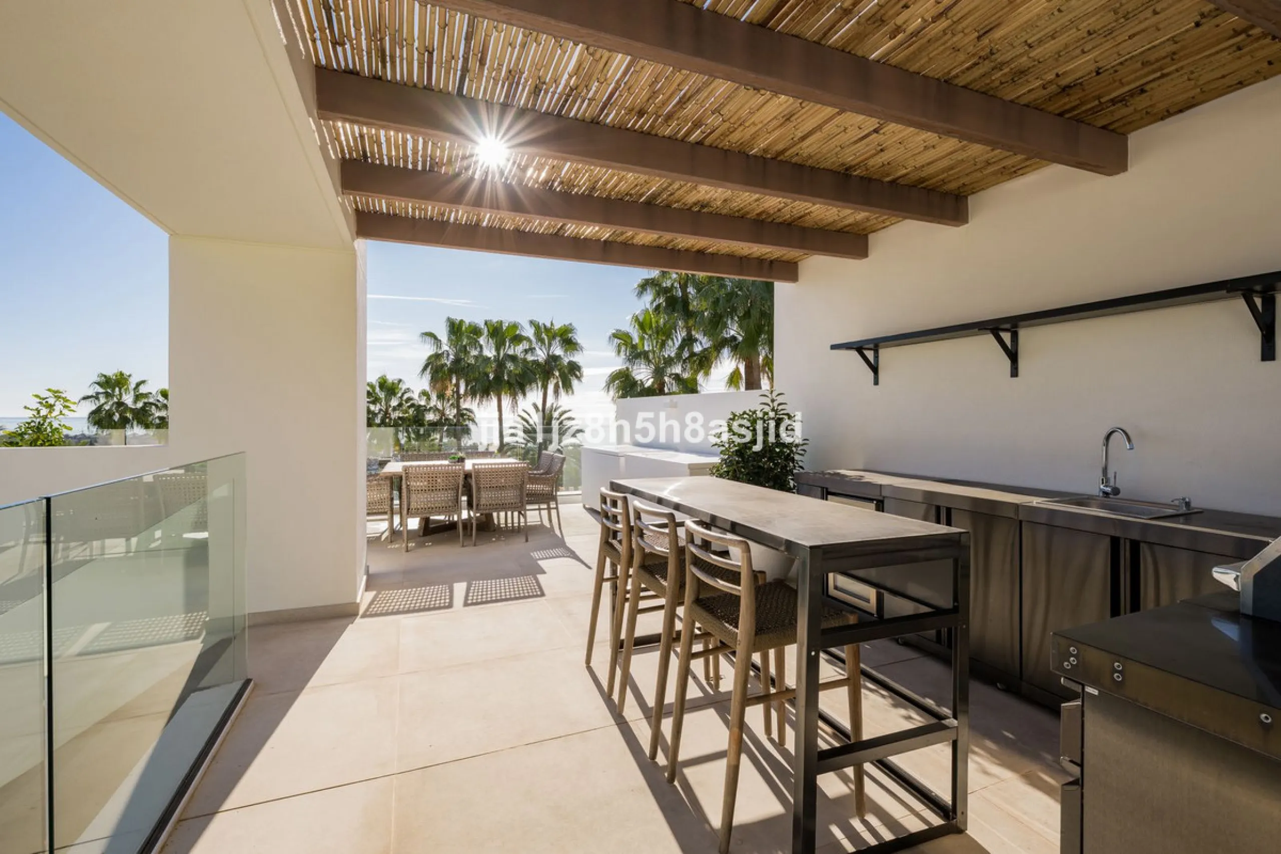 Set within the prestigious Le Blanc development in Sierra Blanca, one of Marbella's most sought-after residential enclaves, this exceptional semi-detached villa offers refined luxury living just six minutes from the beach and within walking distance of se