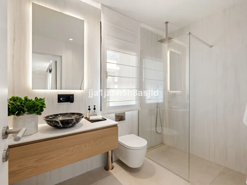 Set within the prestigious Le Blanc development in Sierra Blanca, one of Marbella's most sought-after residential enclaves, this exceptional semi-detached villa offers refined luxury living just six minutes from the beach and within walking distance of se