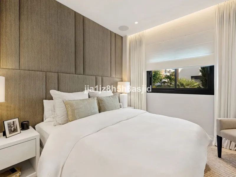 Set within the prestigious Le Blanc development in Sierra Blanca, one of Marbella's most sought-after residential enclaves, this exceptional semi-detached villa offers refined luxury living just six minutes from the beach and within walking distance of se
