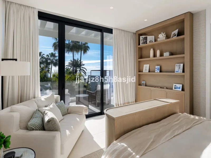 Set within the prestigious Le Blanc development in Sierra Blanca, one of Marbella's most sought-after residential enclaves, this exceptional semi-detached villa offers refined luxury living just six minutes from the beach and within walking distance of se
