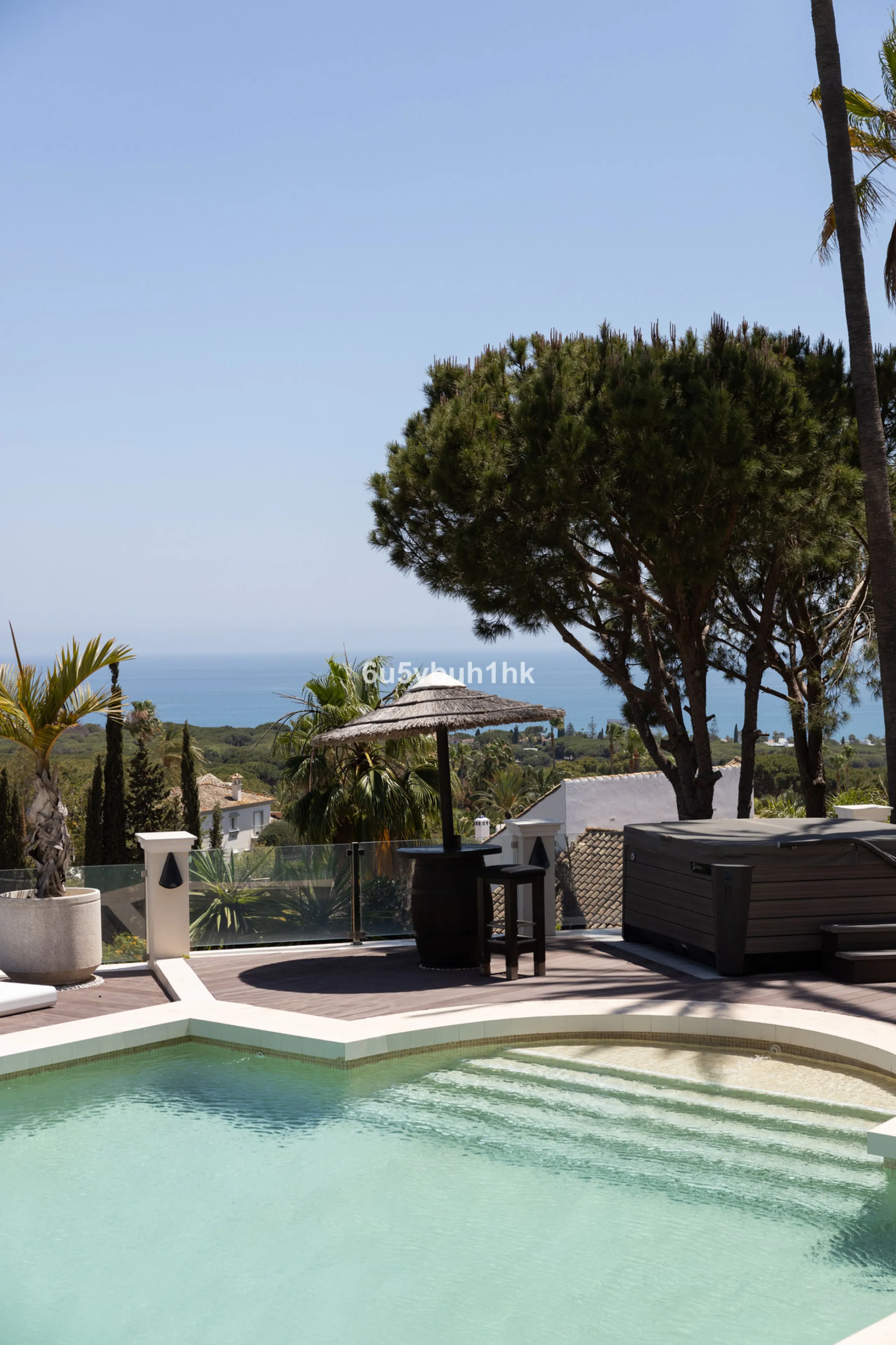 Nestled on a spacious 3,920 square meter plot, this generational Estate boasts a total built area of 842 square meters, spread across four floors with an elevator, located in one of Marbella's prime urbanizations. Surrounded by the lush nature of Las Chap