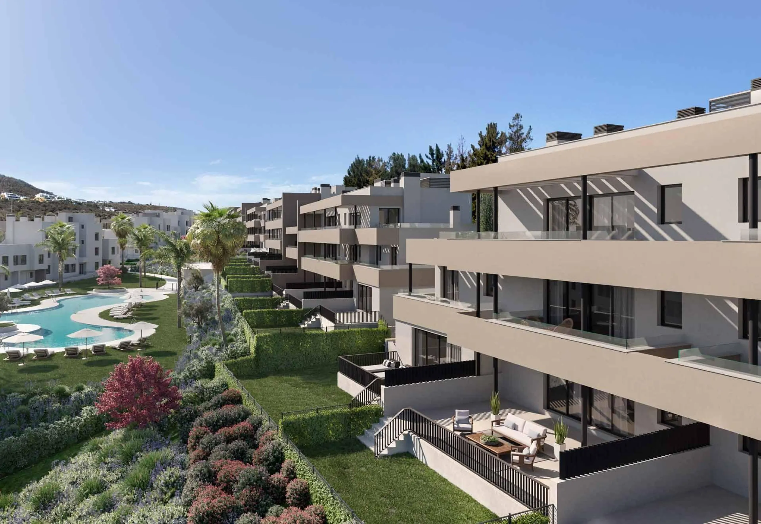 NEW BUILD RESIDENTIAL COMPLEX IN CASARES& & New Build residential complex of 134 apartments with 2, 3 and 4 bedroom in an oasis of nature in Casares Costa & & If you dream of living in front of a golf course with magnificent open views and hig