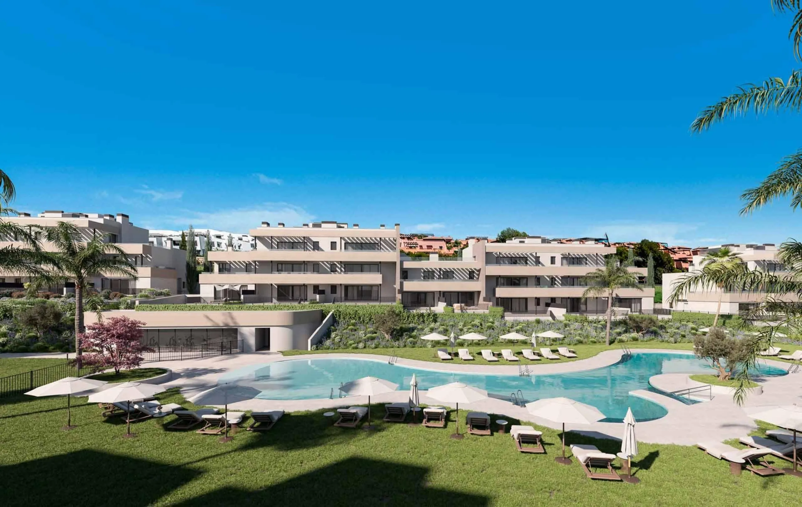 NEW BUILD RESIDENTIAL COMPLEX IN CASARES& & New Build residential complex of 134 apartments with 2, 3 and 4 bedroom in an oasis of nature in Casares Costa & & If you dream of living in front of a golf course with magnificent open views and hig