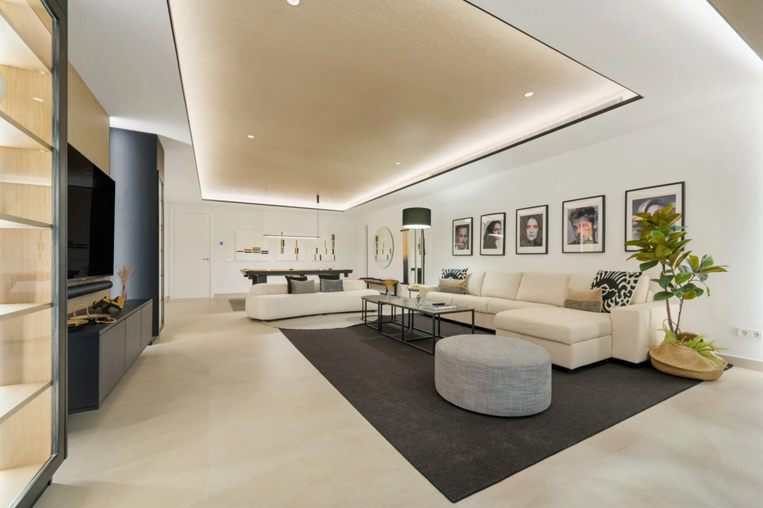 Nestled in the prestigious Altos de Puente Romano on Marbella's Golden Mile, Villa Romano is the epitome of modern Mediterranean luxury. This striking six-bedroom, six-bathroom residence blends sleek contemporary architecture with warm natural tones, crea