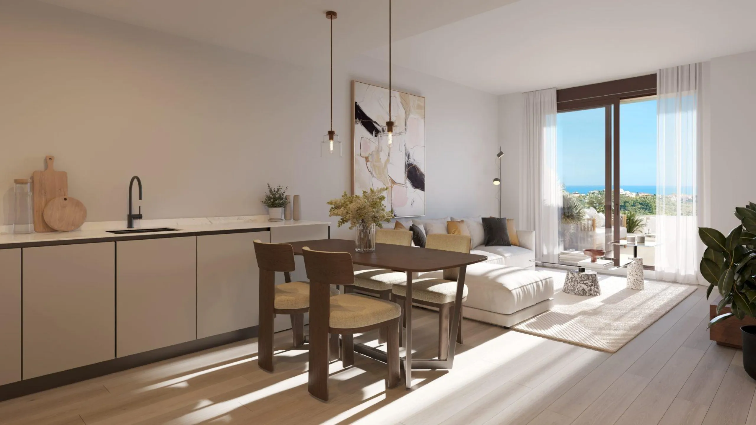 New Build Apartments with Open Views in Mijas Costa-Costa del Sol& & Exclusive Residential Development Between Sea and Mountains& & Discover this exclusive new build development in Mijas Costa, where nature, contemporary design and wellbeing c