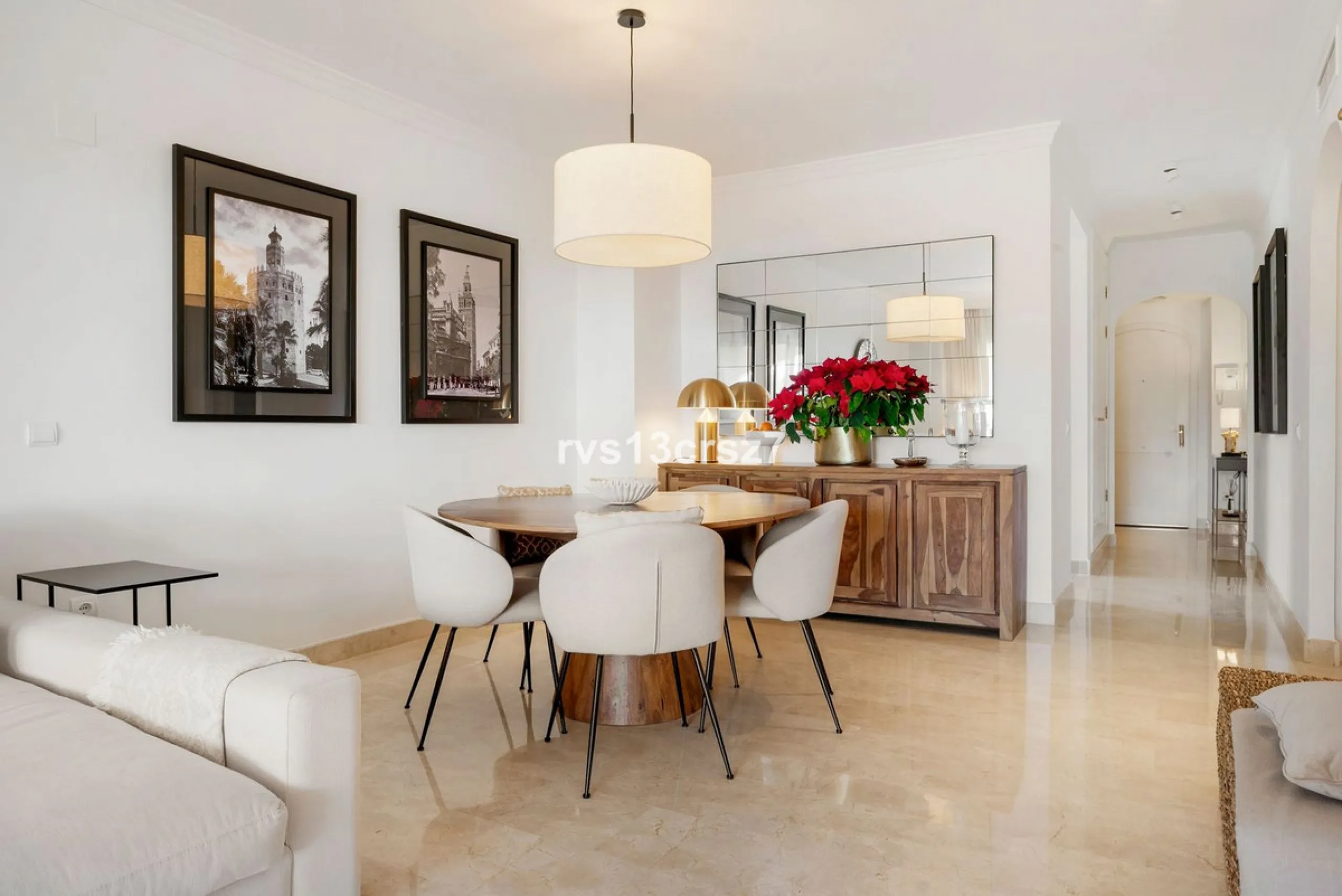 Spacious, recently renovated 3-bedroom apartment in one of the most beautiful and safest urbanizations in Elviria, "St. Maria Village." A 24-hour security community just 5 minutes from the beach, it features several swimming pools and a large, beautifully