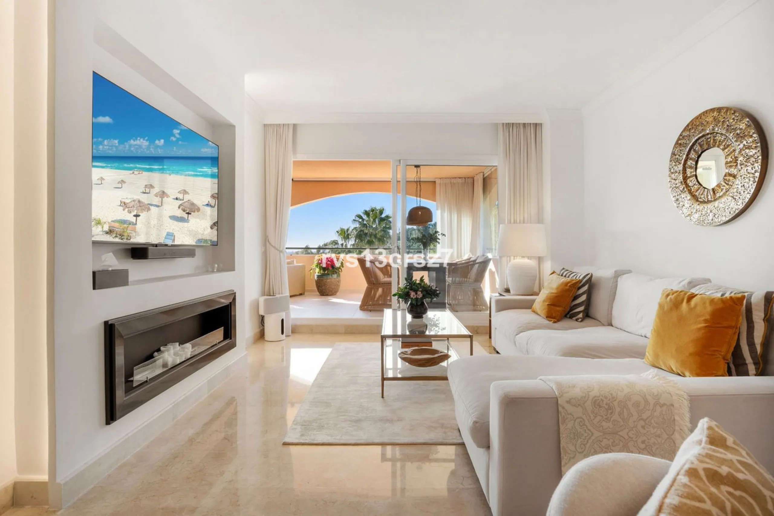 Spacious, recently renovated 3-bedroom apartment in one of the most beautiful and safest urbanizations in Elviria, "St. Maria Village." A 24-hour security community just 5 minutes from the beach, it features several swimming pools and a large, beautifully