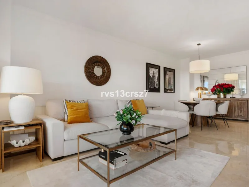 Spacious, recently renovated 3-bedroom apartment in one of the most beautiful and safest urbanizations in Elviria, "St. Maria Village." A 24-hour security community just 5 minutes from the beach, it features several swimming pools and a large, beautifully