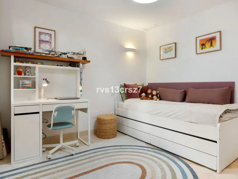Spacious, recently renovated 3-bedroom apartment in one of the most beautiful and safest urbanizations in Elviria, "St. Maria Village." A 24-hour security community just 5 minutes from the beach, it features several swimming pools and a large, beautifully