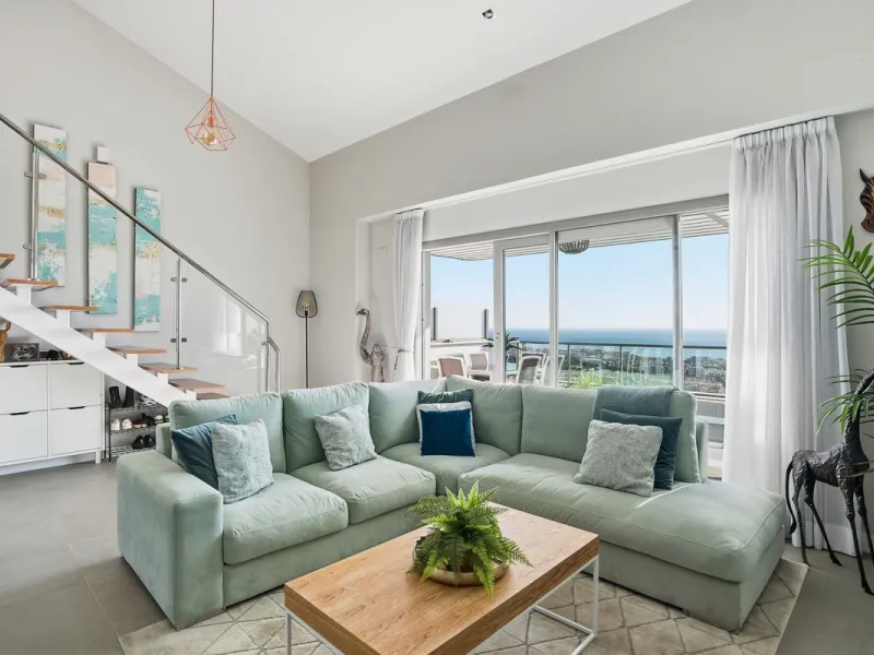 We are delighted to present for sale this stunning 3-bedroom, 2-bathroom duplex penthouse boasting spectacular panoramic views of the Mediterranean Sea.