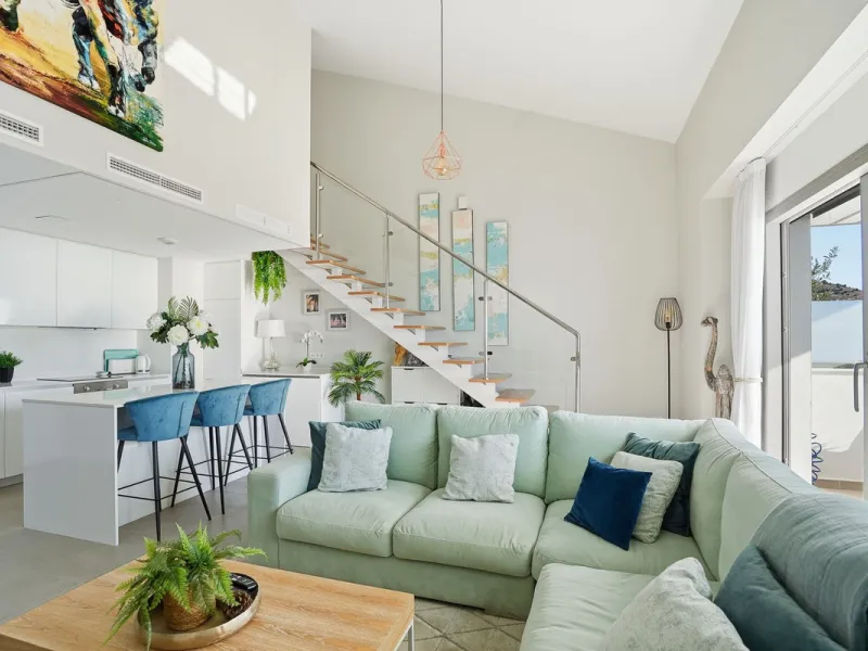 We are delighted to present for sale this stunning 3-bedroom, 2-bathroom duplex penthouse boasting spectacular panoramic views of the Mediterranean Sea.