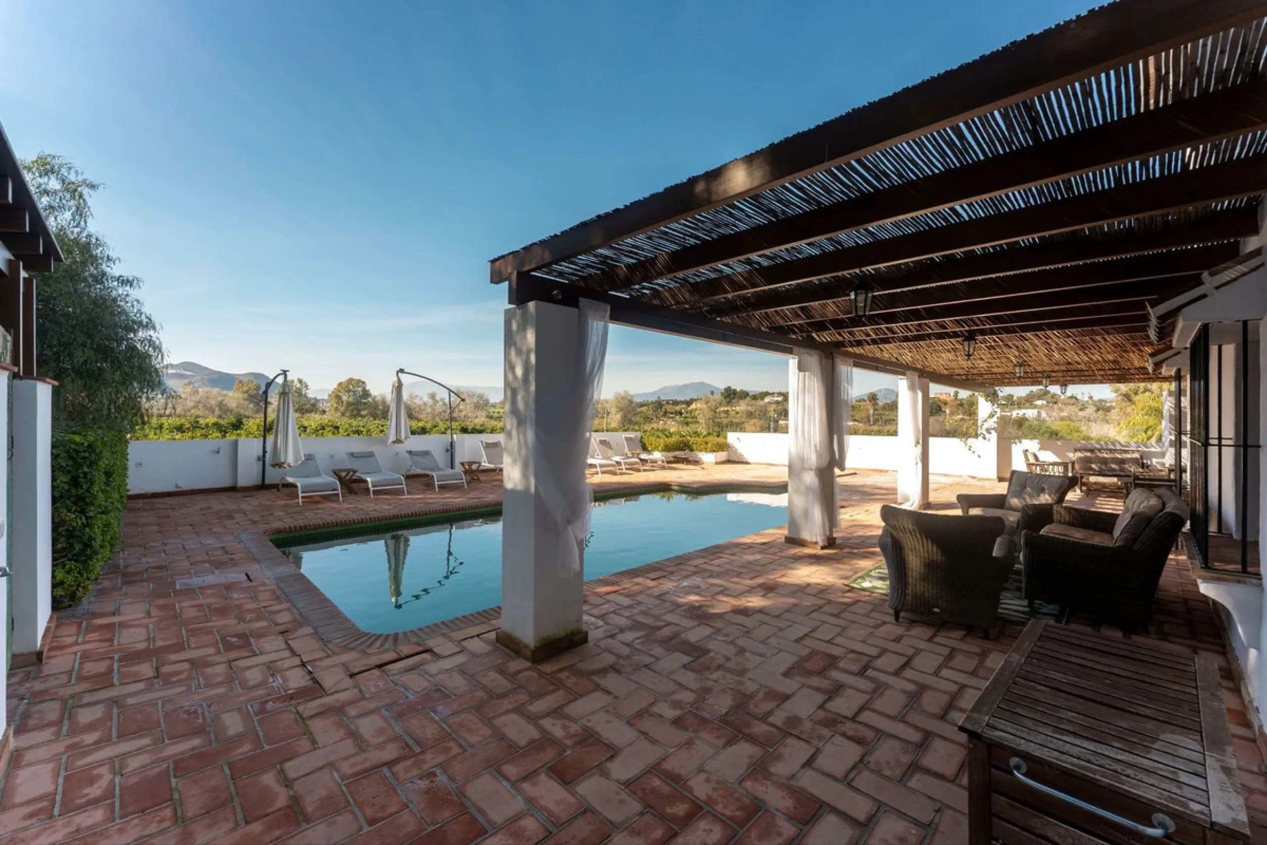 Experience the beauty of authentic Andalusian living with this stunning independent country house, beautifully restored in 2022 and perfectly positioned just a short drive from Alhaurín el Grande and Coín. Nestled on a fully fenced 12,074 m² plot, this fi