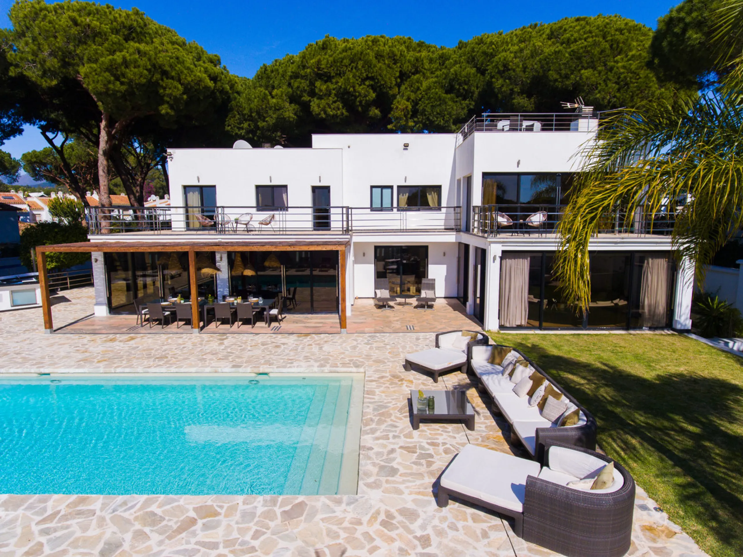 Set metres from the shoreline in the tranquil beachside enclave of Artola, this magnificent villa offers a rare blend of privacy, space, and refined coastal luxury. Framed by the natural beauty of the protected dunes, it invites a lifestyle defined by ser