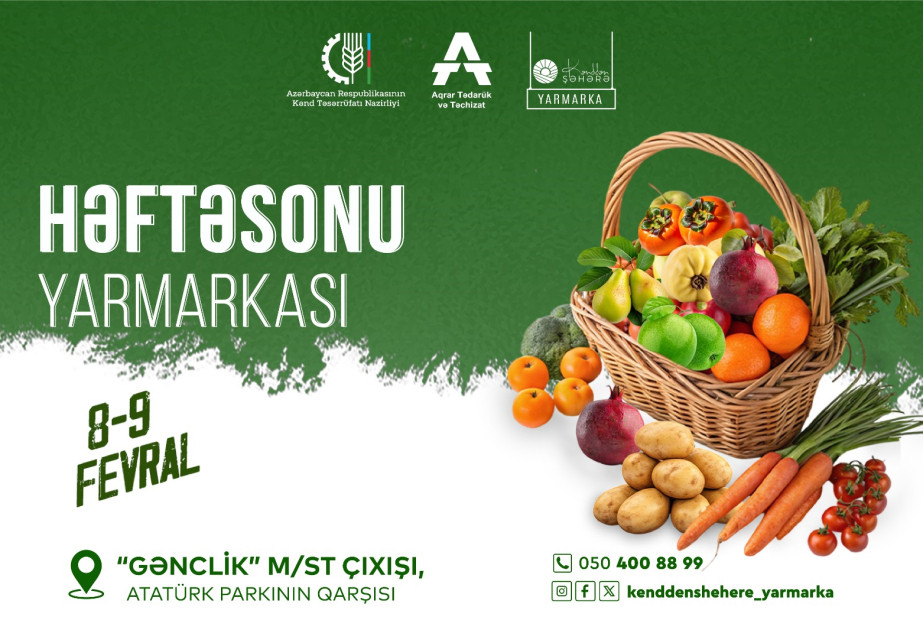 “Kənddən Şəhərə” həftəsonu yarmarkası keçiriləcək