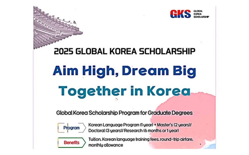 Koreya Təqaüd Proqramına 2025-ci il üzrə müraciət prosesi başlandı