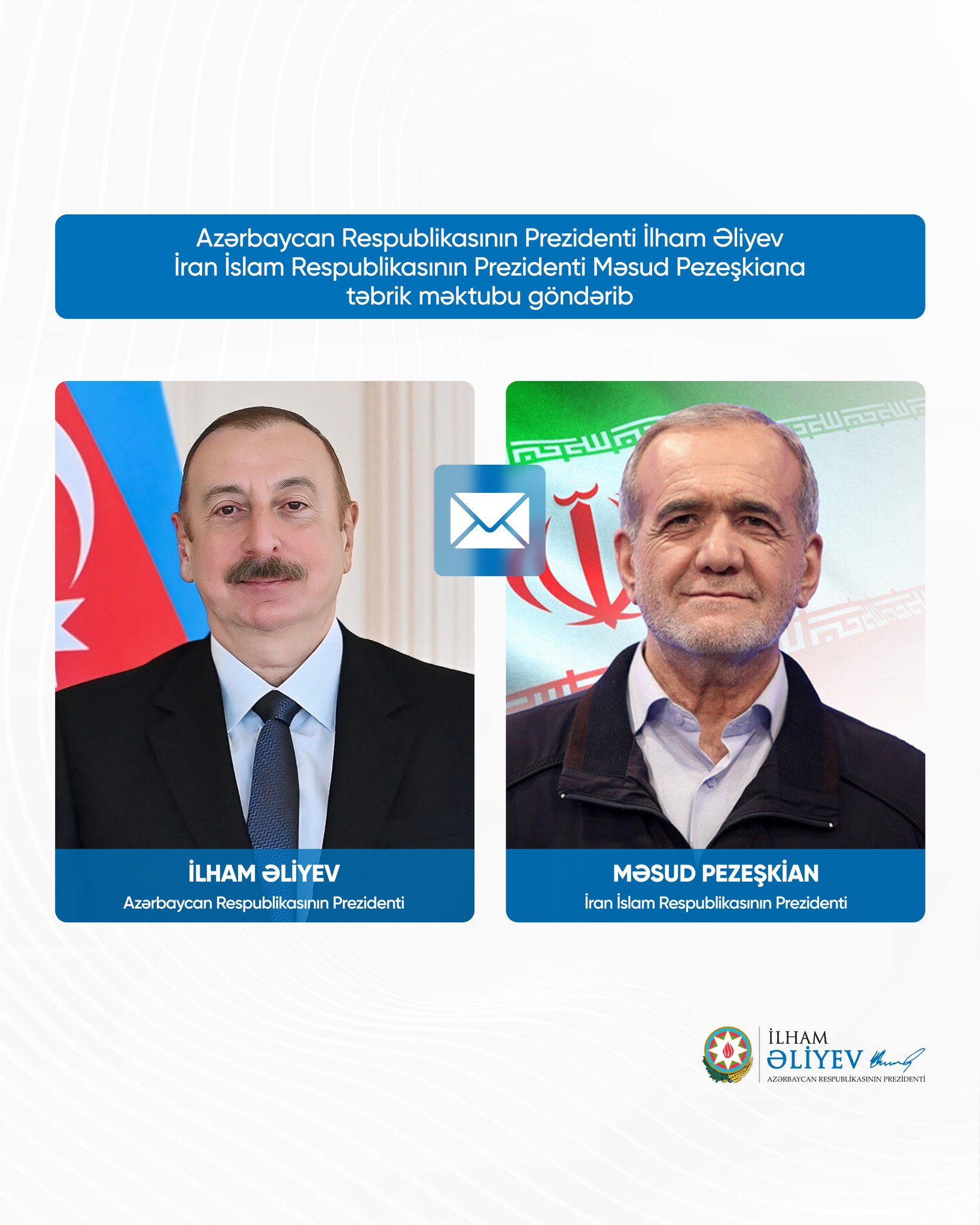 İlham Əliyev iranlı həmkarını milli bayram münasibəti ilə təbrik edib