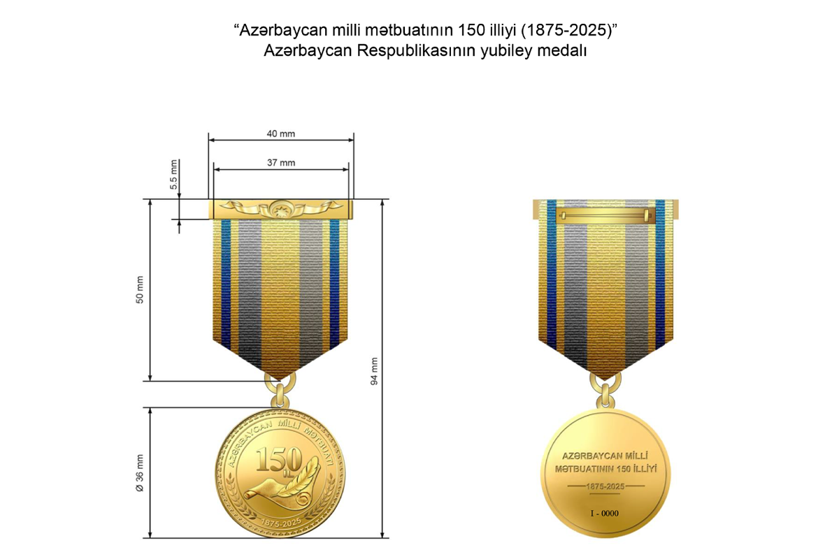 Azərbaycan milli mətbuatının 150 illiyi ilə bağlı yubiley medalı təsis olundu